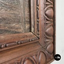 Italian mid-century modern picture with wooden decorated frame, 1960s