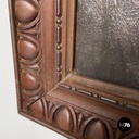 Italian mid-century modern picture with wooden decorated frame, 1960s