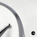 Italian mid-century modern stool in green faux leather and black metal, 1960s