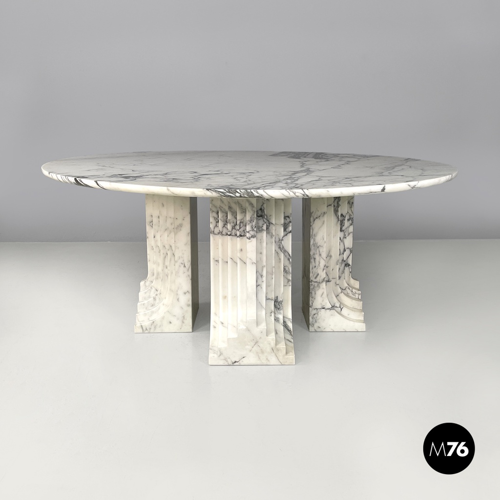 Italian modern round marble table Samo by Carlo Scarpa for Simon Gavina, 1970s