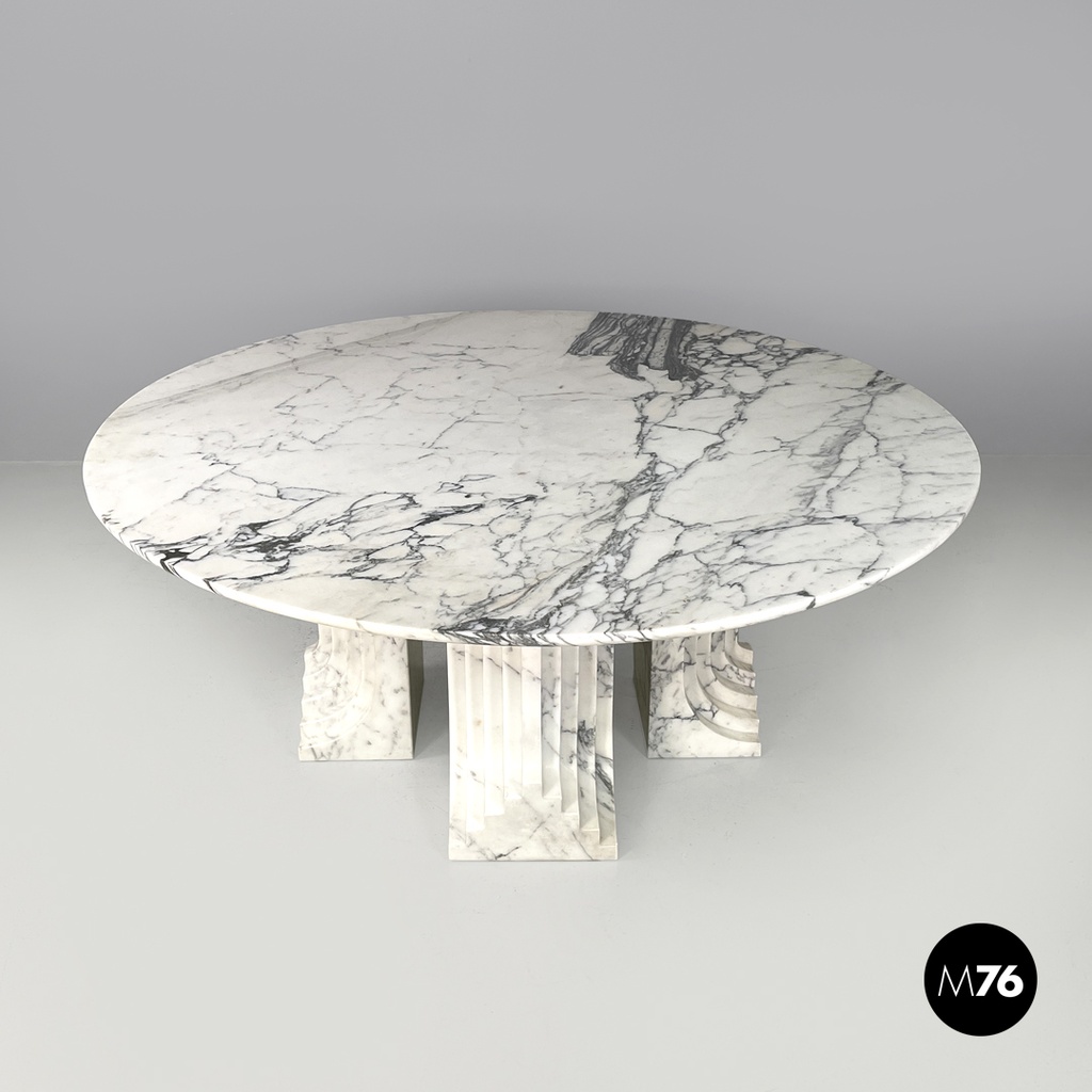 Italian modern round marble table Samo by Carlo Scarpa for Simon Gavina, 1970s