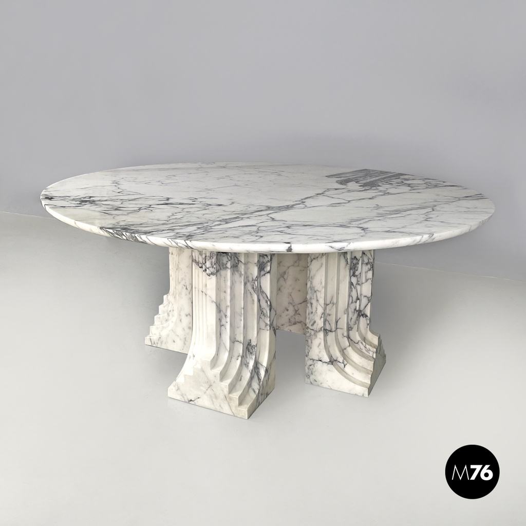 Italian modern round marble table Samo by Carlo Scarpa for Simon Gavina, 1970s