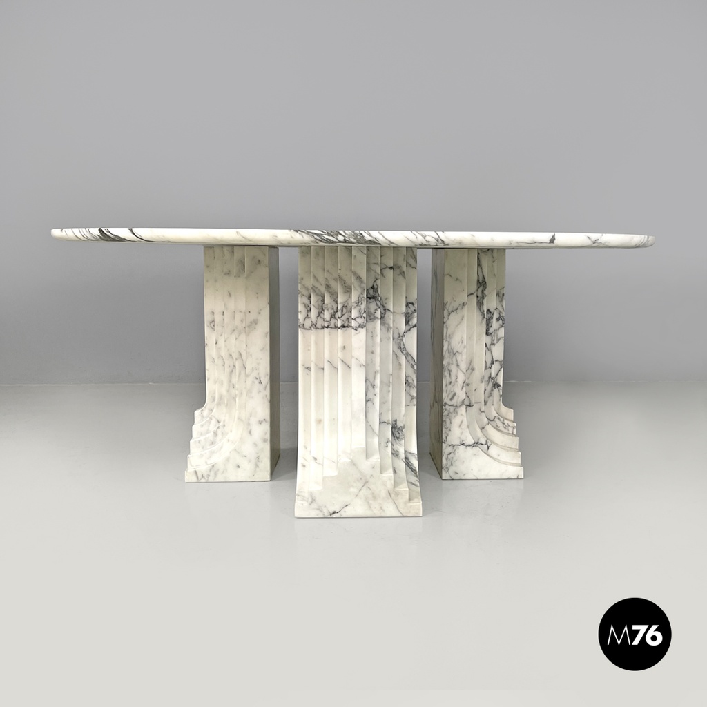 Italian modern round marble table Samo by Carlo Scarpa for Simon Gavina, 1970s