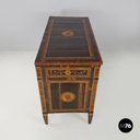 Italian antique wooden chest of drawers with inlay decorations, early 1800s