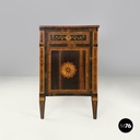 Italian antique wooden chest of drawers with inlay decorations, early 1800s