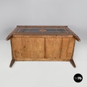 Italian antique wooden chest of drawers with inlay decorations, early 1800s