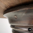 Italian antique wooden coffee table with chessboard decorations, early 1900s