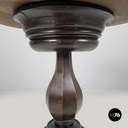 Italian antique wooden coffee table with chessboard decorations, early 1900s