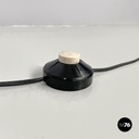 Italian Art Deco brass floor lamp with adjustable arm and dark marble base 1940s