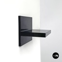 Italian modern black shiny plastic shelf by Marcello Siard for Kartell, 1970s