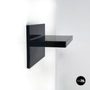 Italian modern black shiny plastic shelf by Marcello Siard for Kartell, 1970s