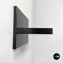 Italian modern black shiny plastic shelf by Marcello Siard for Kartell, 1970s