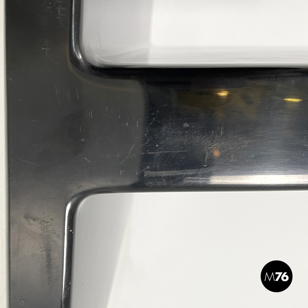 Italian modern black shiny plastic shelf by Marcello Siard for Kartell, 1970s