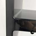 Italian modern black shiny plastic shelf by Marcello Siard for Kartell, 1970s