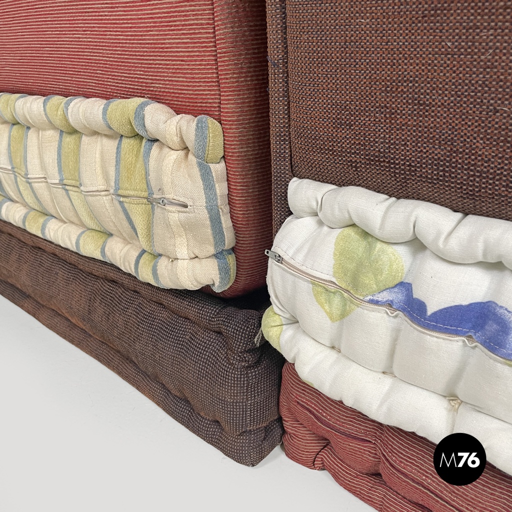 French decorated modular sofa Mah Jong by Hans Hopfer for Roche Bobois, 2000s