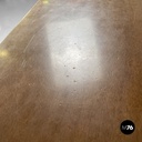 Italian post modern wooden top and decorated black cast iron bar table, 1990s