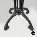 Italian post modern wooden top and decorated black cast iron bar table, 1990s
