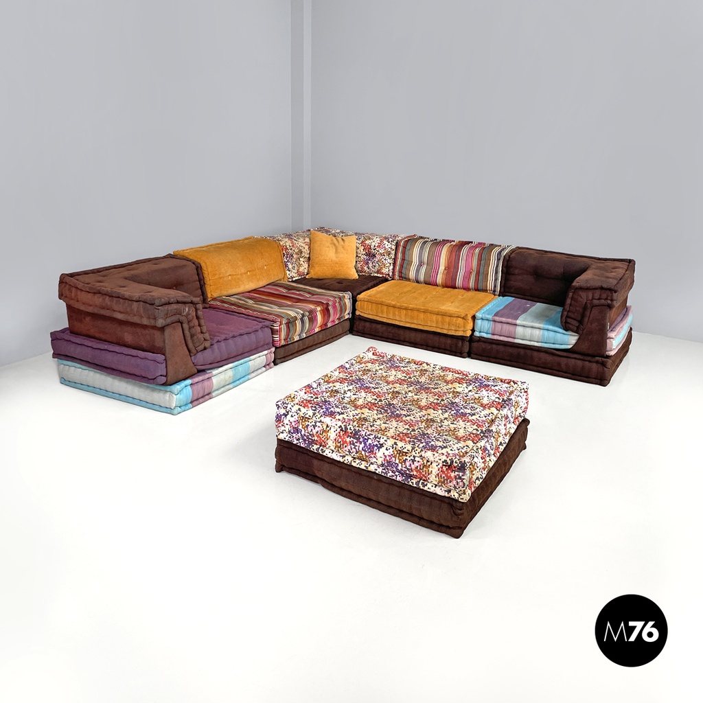 French colorful modular sofa Mah Jong by Hans Hopfer for Roche Bobois, 2000s