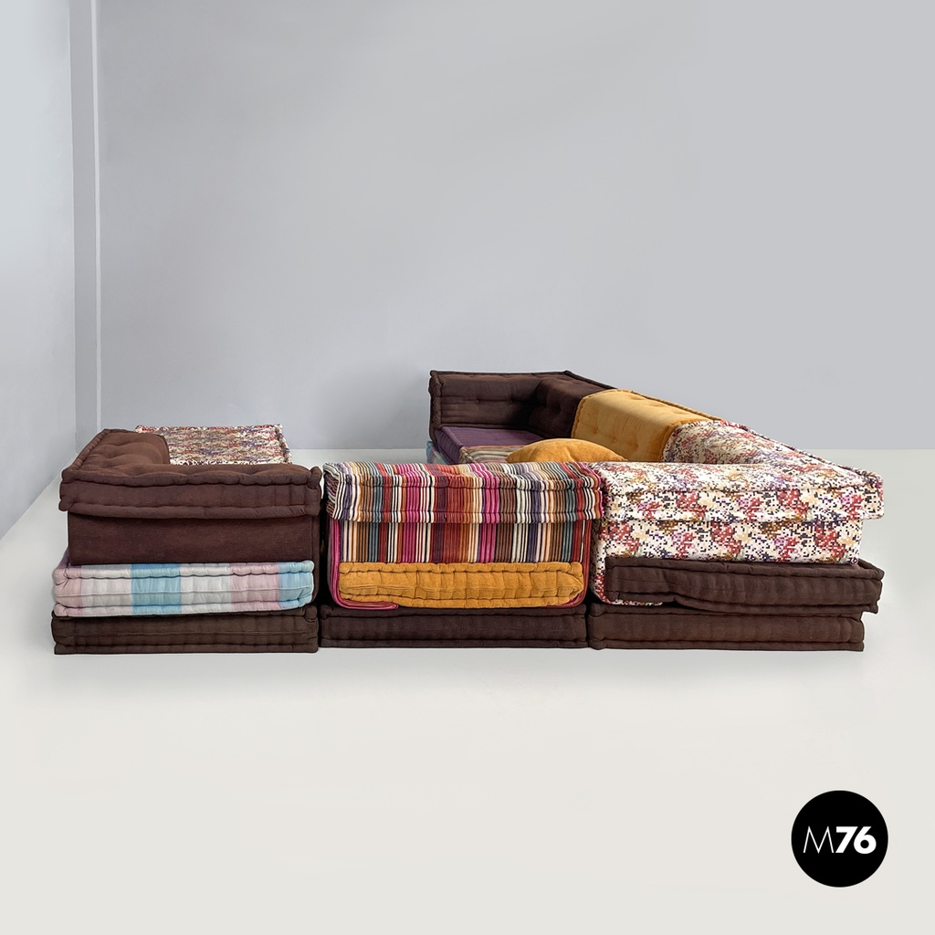 French colorful modular sofa Mah Jong by Hans Hopfer for Roche Bobois, 2000s