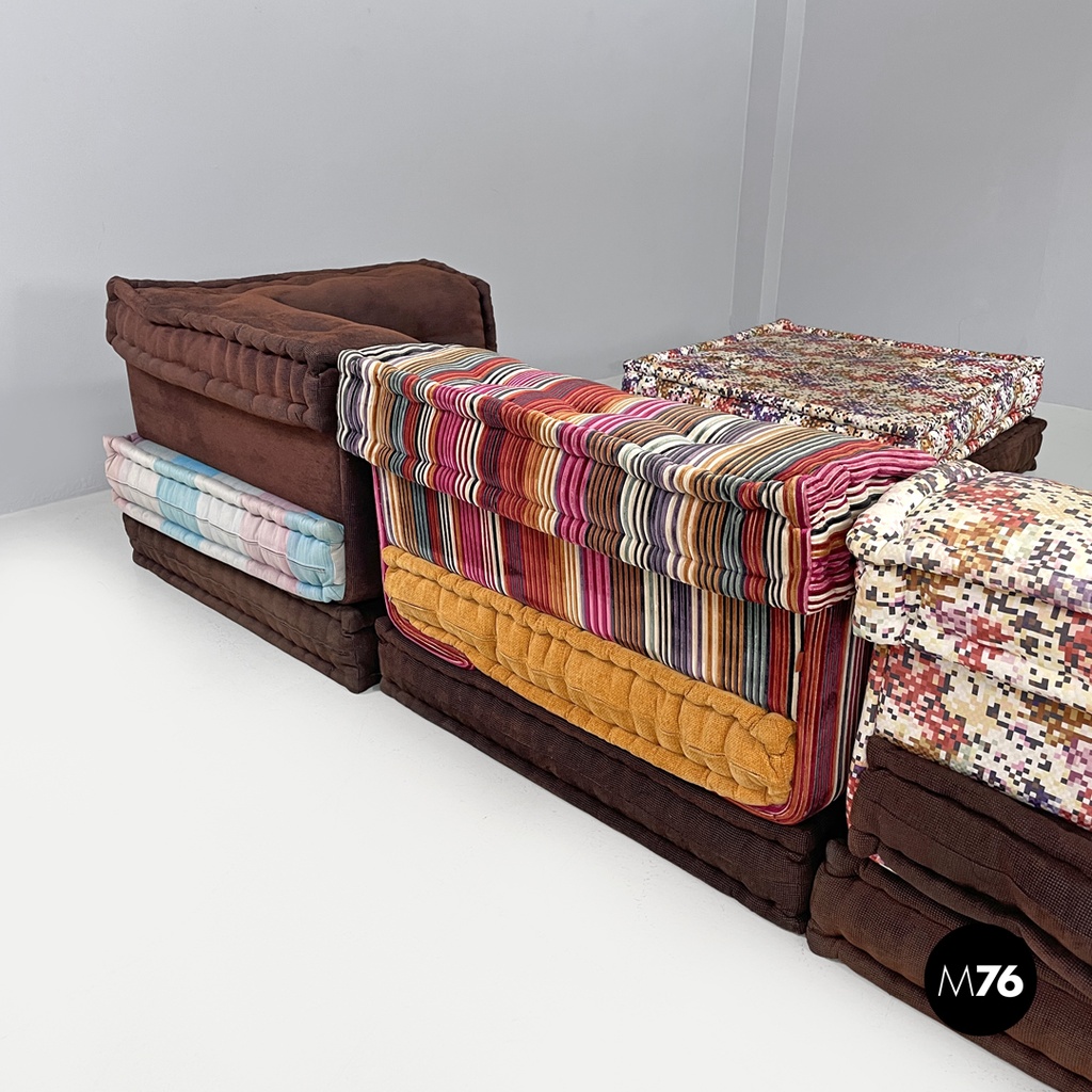 French colorful modular sofa Mah Jong by Hans Hopfer for Roche Bobois, 2000s