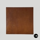 Italian post modern wooden top and decorated black cast iron bar table, 1990s