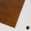 Italian post modern wooden top and decorated black cast iron bar table, 1990s