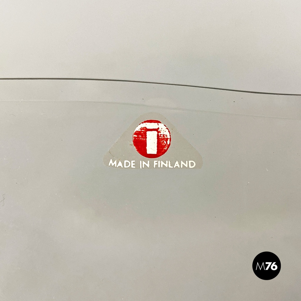 Finnish modern glass bowl centrepiece by Alvar Aalto for IIttala, 1990s