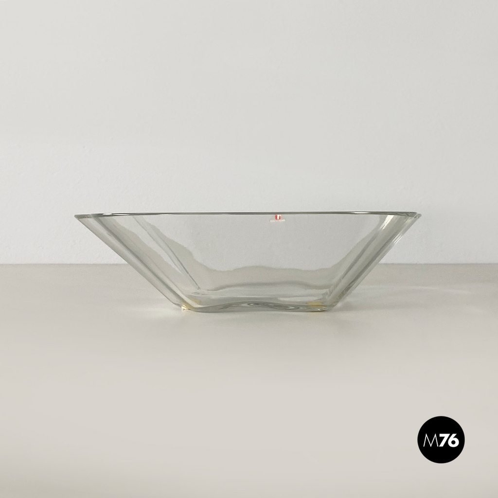 Finnish modern glass bowl centrepiece by Alvar Aalto for IIttala, 1990s
