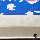 Italian modern colorful marine screen printing by Bruno Contenotte, 1982