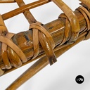 Italian mid-century modern outdoor rattan chairs with armrests, 1960s