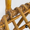 Italian mid-century modern outdoor rattan chairs with armrests, 1960s