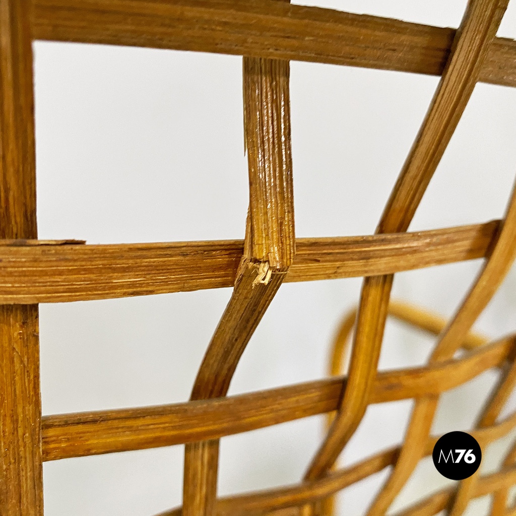 Italian mid-century modern outdoor rattan chairs with armrests, 1960s