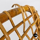 Italian mid-century modern outdoor rattan chairs with armrests, 1960s