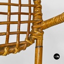 Italian mid-century modern outdoor rattan chairs with armrests, 1960s