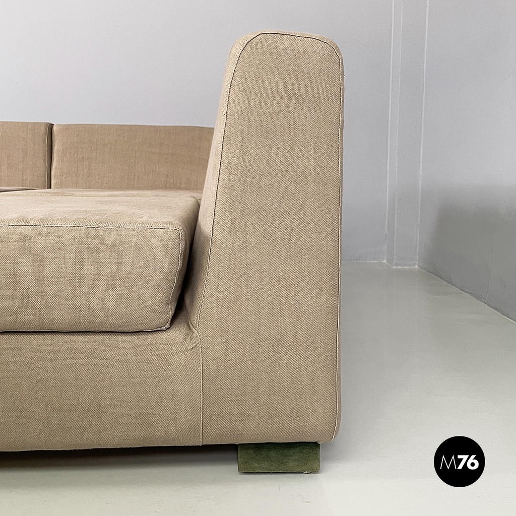 Italian modern Beige fabric Modular sofa by Willy Rizzo for Sabot, 1970s
