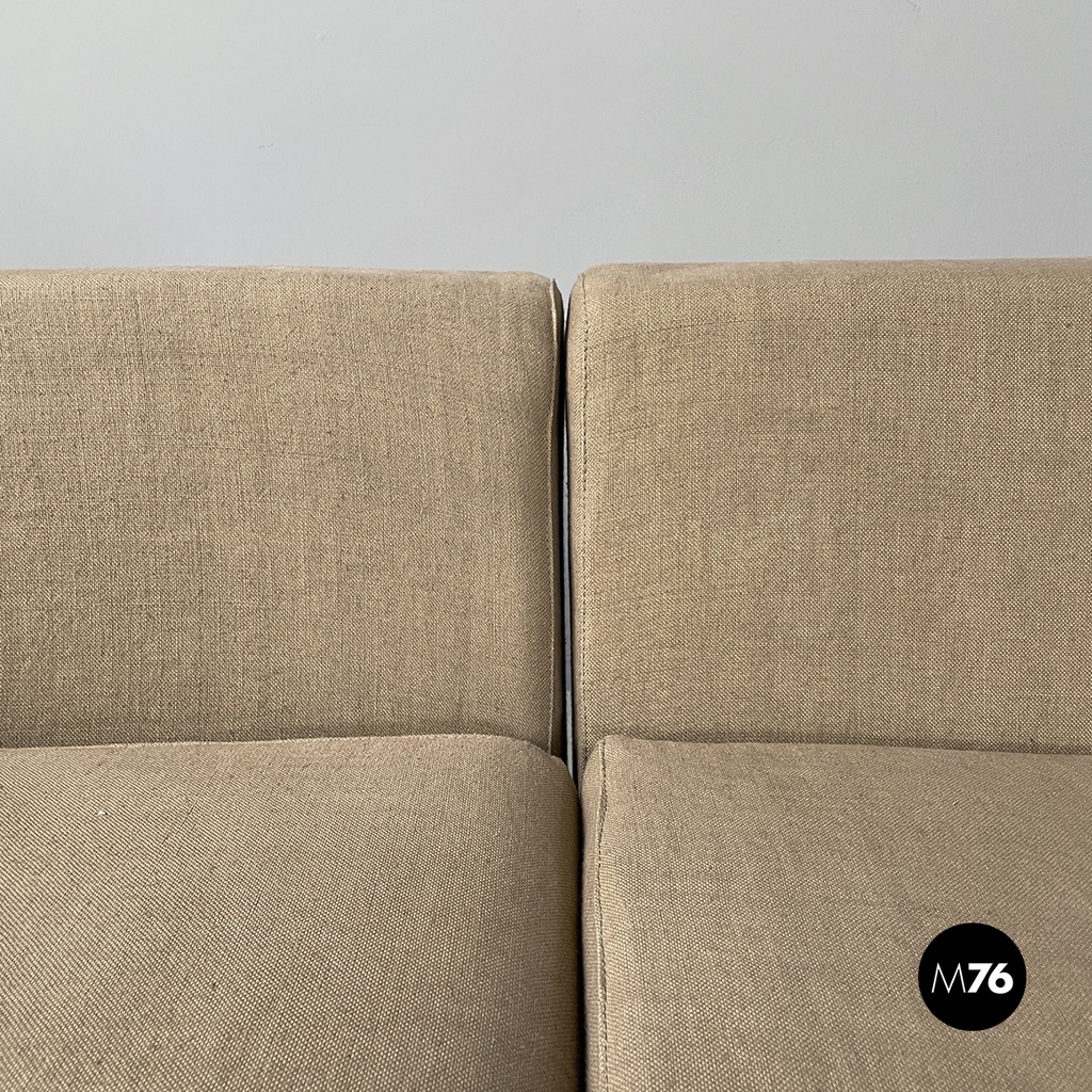 Italian modern Beige fabric Modular sofa by Willy Rizzo for Sabot, 1970s