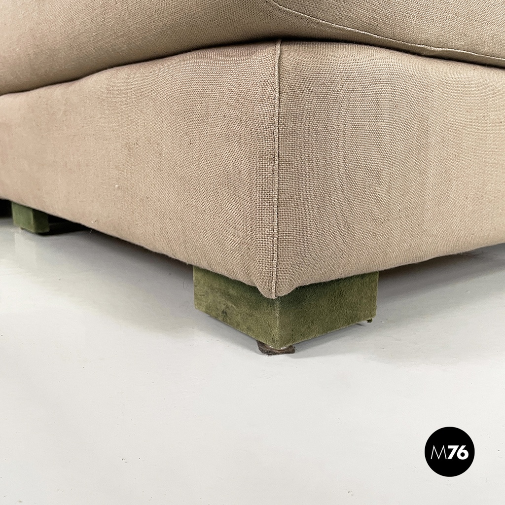 Italian modern Beige fabric Modular sofa by Willy Rizzo for Sabot, 1970s