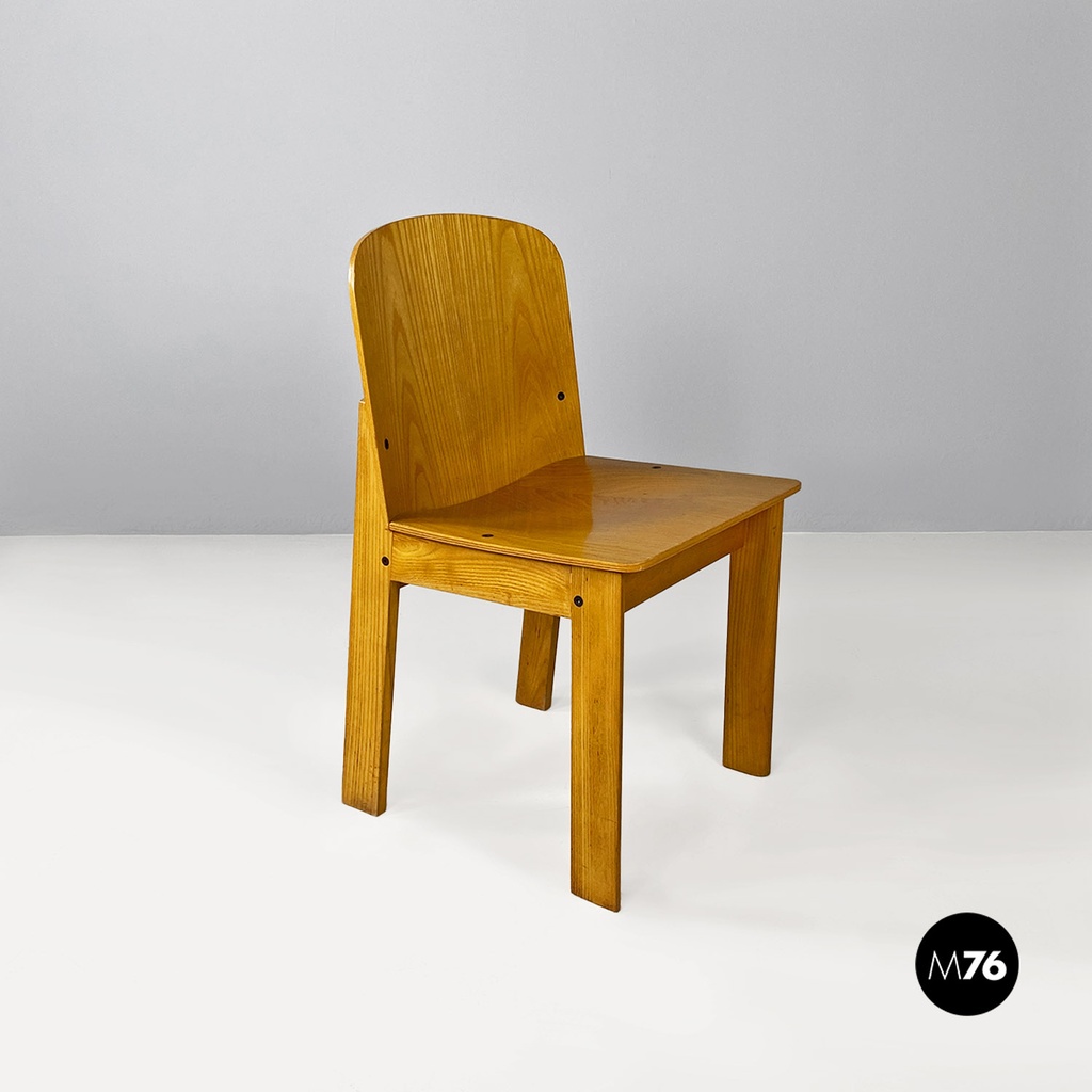 Sedie in legno chiaro, 1980 ca.