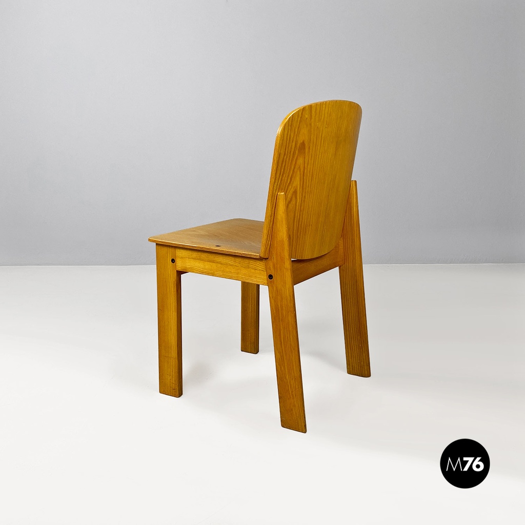 Sedie in legno chiaro, 1980 ca.