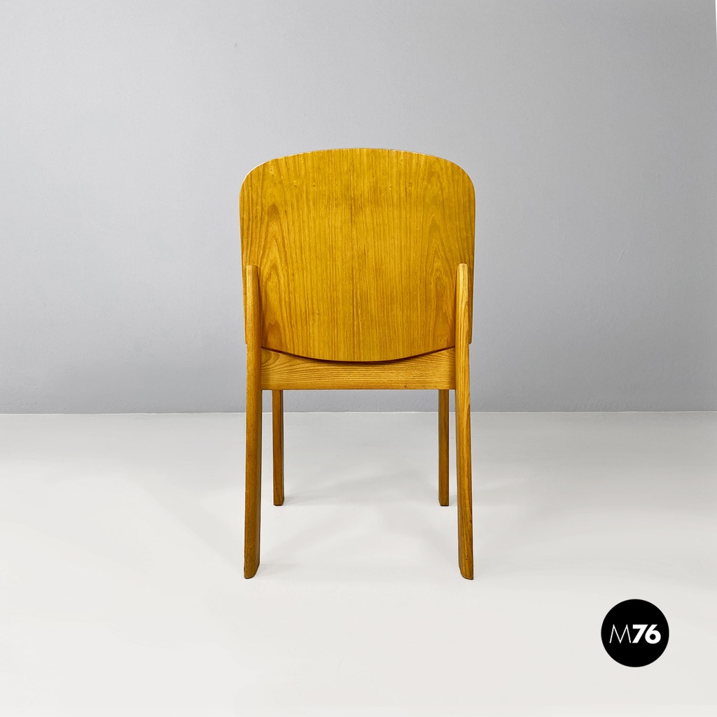 Sedie in legno chiaro, 1980 ca.