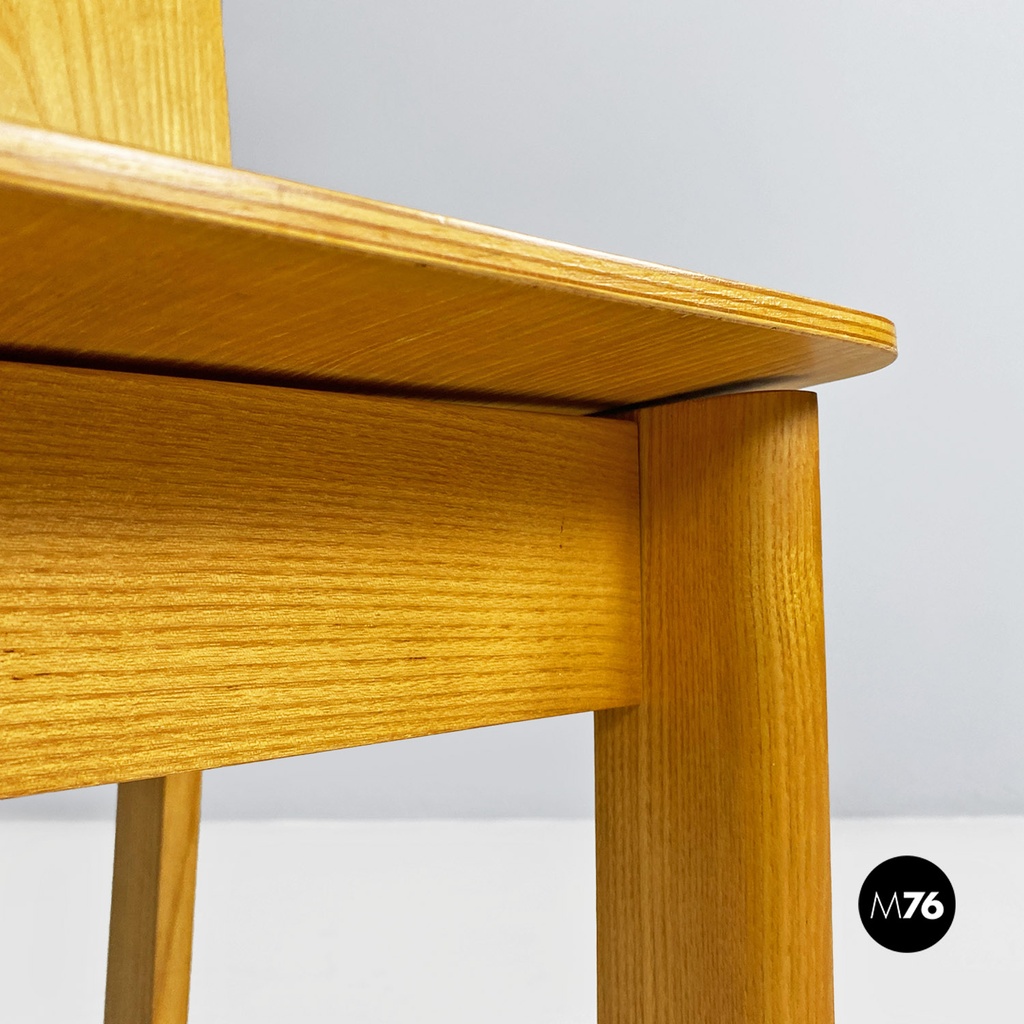 Sedie in legno chiaro, 1980 ca.