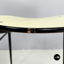 Italian mid-century modern Chair in light yellow laminate and black metal, 1960s