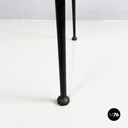 Italian mid-century modern Chair in light yellow laminate and black metal, 1960s