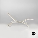 Sedia a sdraio in ferro bianco, 1960 ca.