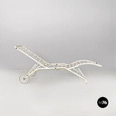 Sedia a sdraio in ferro bianco, 1960 ca.