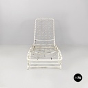 Sedia a sdraio in ferro bianco, 1960 ca.