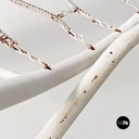 Sedia a sdraio in ferro bianco, 1960 ca.