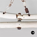 Sedia a sdraio in ferro bianco, 1960 ca.