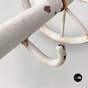 Sedia a sdraio in ferro bianco, 1960 ca.