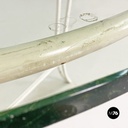 Tavolo da giardino in ferro bianco e vetro, 1960 ca.